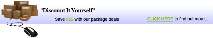 'Discount It Yourself' - Save $$$ with our package deals