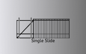 One gate that spans the entire driveway and slides to move open and closed.