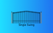 One gate that spans the entire driveway and swings to move open and closed.